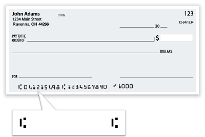 Where to find your routing number on a check